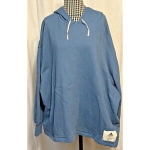 Adidas Blue French Terry Cinch Pullover Hoodie Size Large NWOT